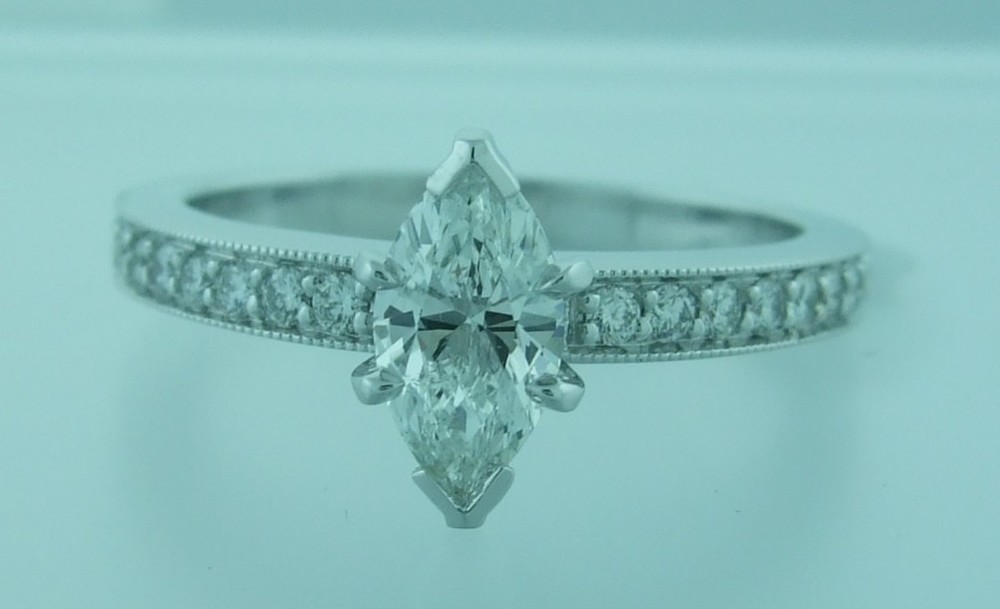 Marquise with Pavé Band
