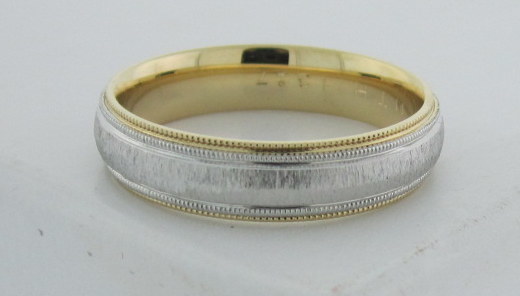 Two-Tone Milgrain Edge with Satin Middle Band