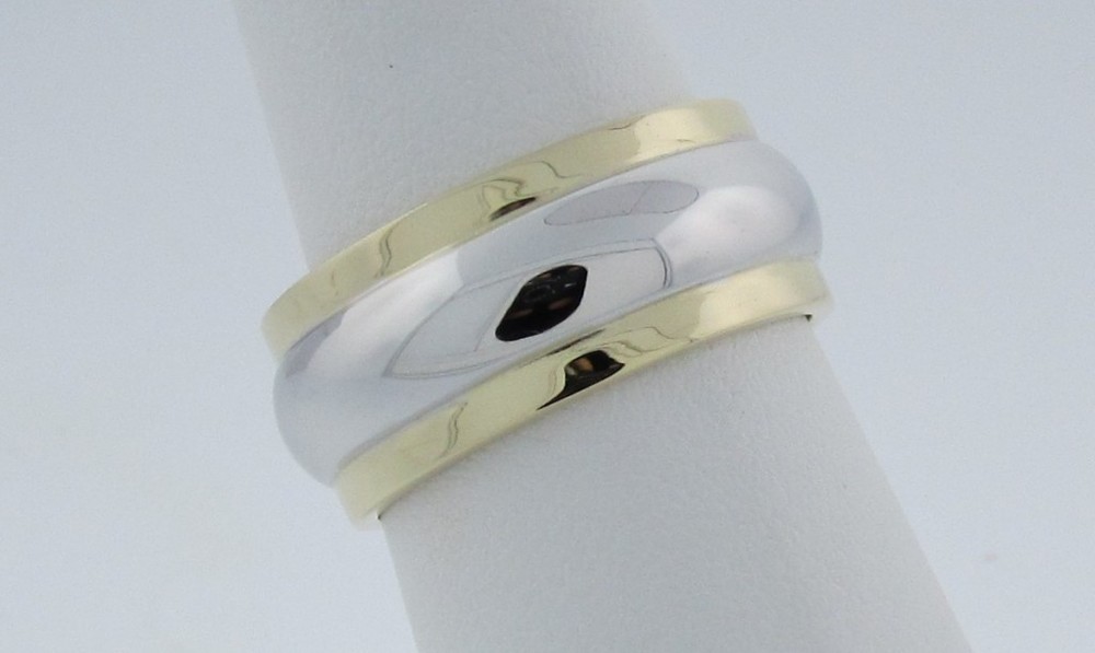 Two-Tone Bubble Center Polished Band