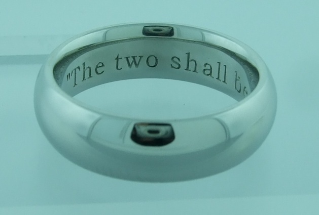 Polished Band with Inside Scripture Engraving