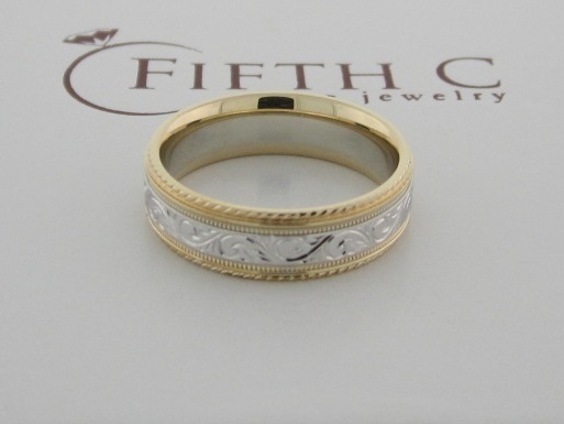 Two-Toned Hand-Tooled Scroll Band