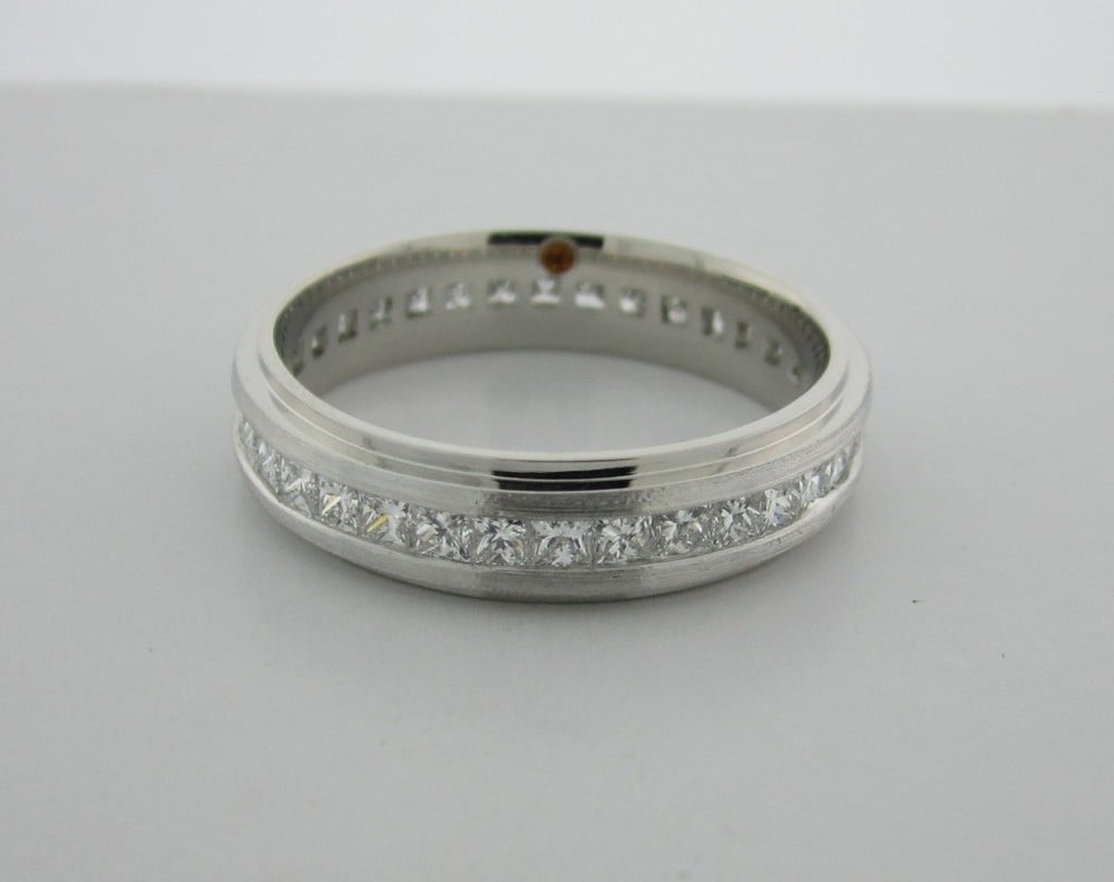 White Gold Channel Princess Diamond Eternity Band