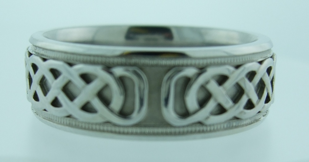 White Gold Custom Woven Band