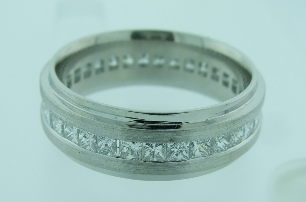 White Gold Princess Channel-Set Eternity Band