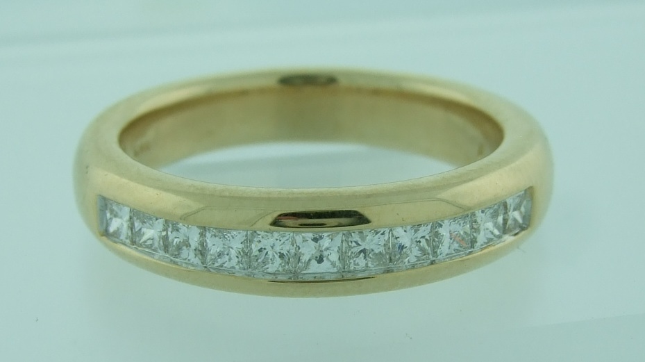 Yellow Gold Princess Channel-Set Band