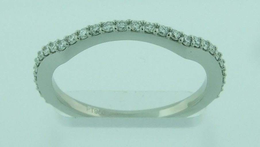 Custom Curved Pavé Wedding Band