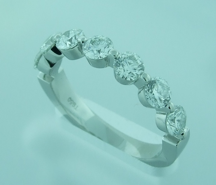 Spaced Rounds Wedding Band