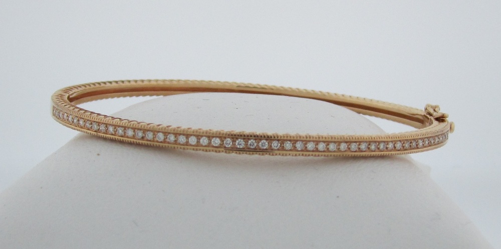 Rose Gold Diamond Pavé Bangle