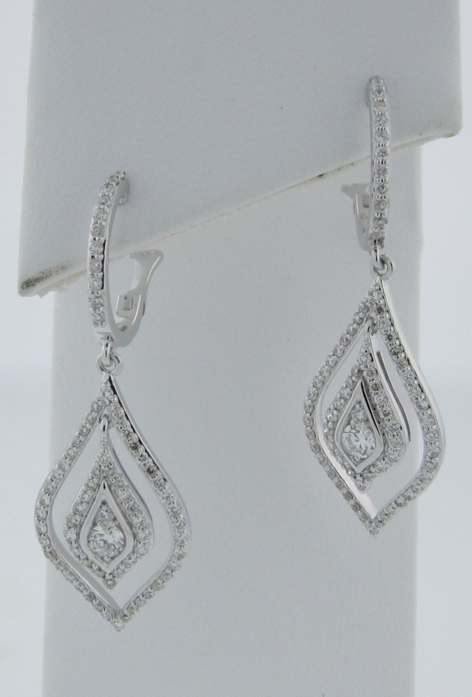 Diamond Design Dangle Earrings
