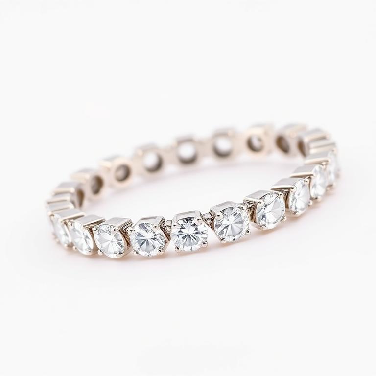 Diamond tennis bracelet in white gold