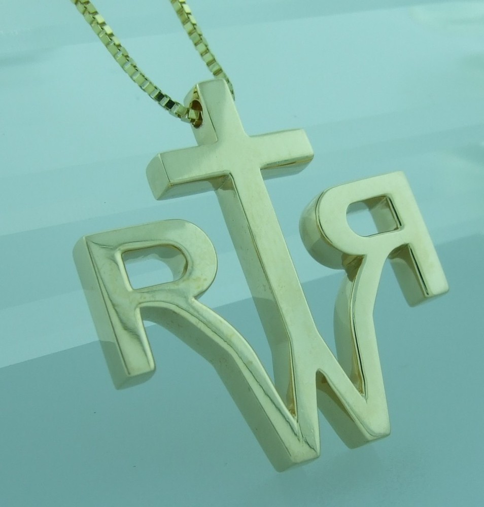 Yellow Gold Custom RTW Brand Pendant