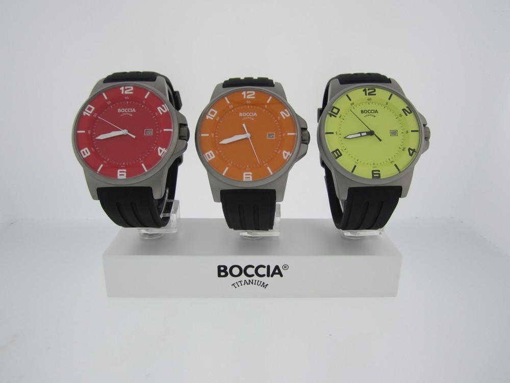 Boccia Titanium Trio in Red, Orange and Yellow
