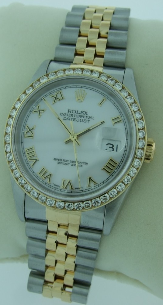 Rolex Ladies Datejust Two-Tone with Diamond Bezel