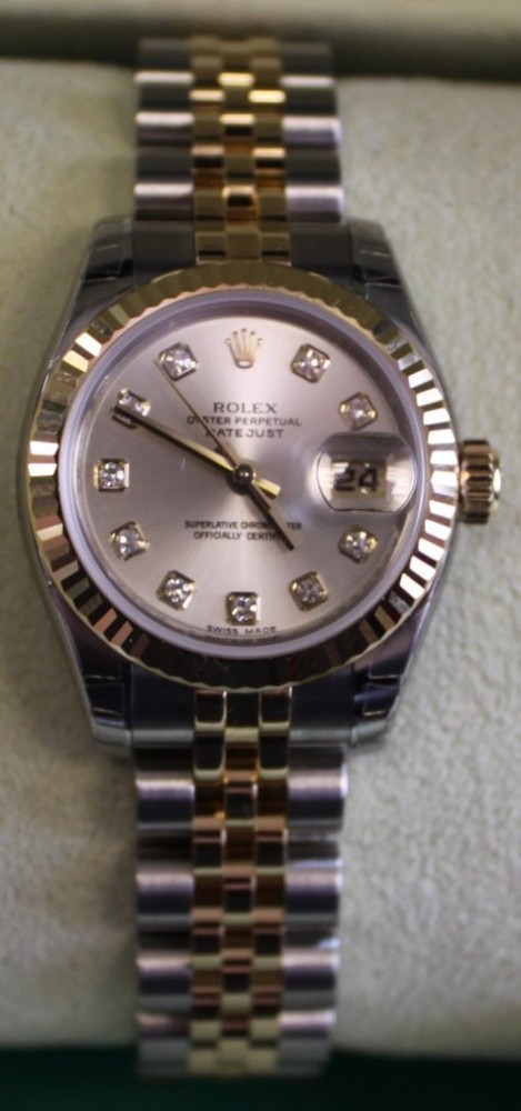 Rolex Ladies Datejust Two-Tone with Pink Diamond Dial