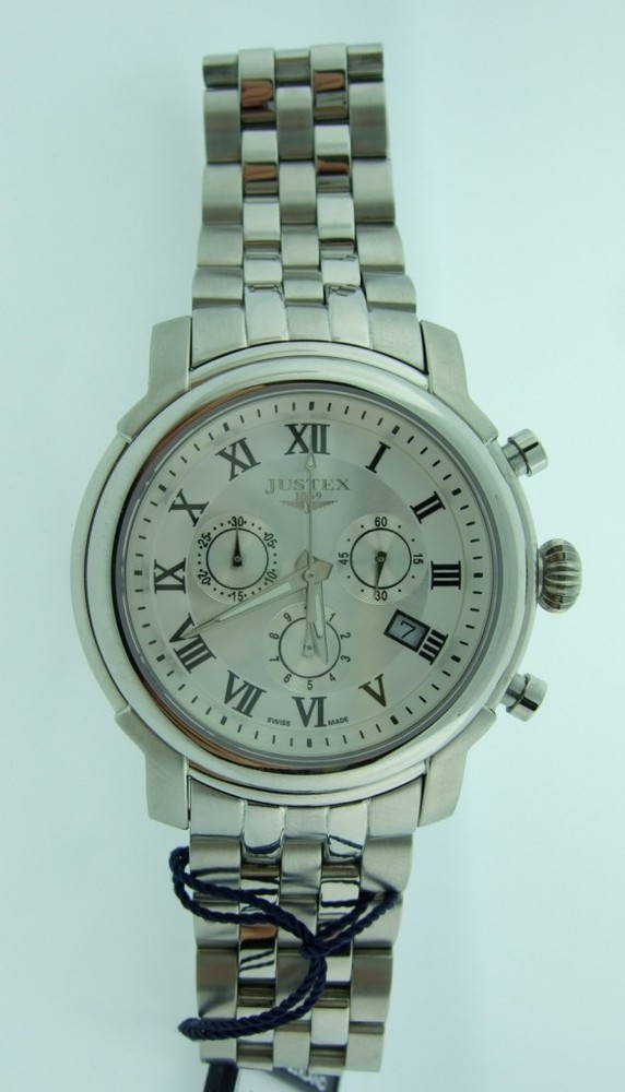 Justex Men's Stainless Chronograph with Roman Numerals