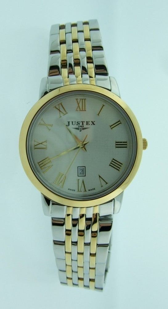 Justex Men's Two-Tone with Roman Numeral Dial